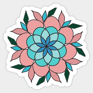 Pink Grows the Flower Sticker